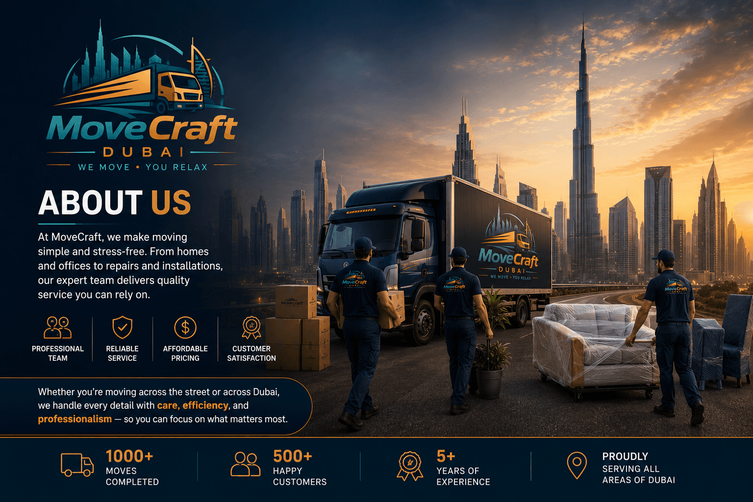 MoveCraft team at work in Dubai